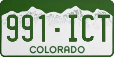 CO license plate 991ICT