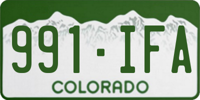CO license plate 991IFA