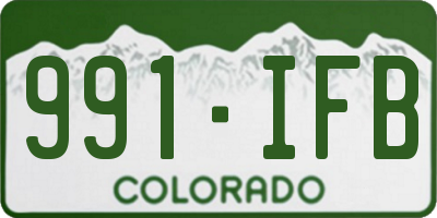 CO license plate 991IFB