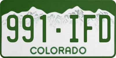 CO license plate 991IFD