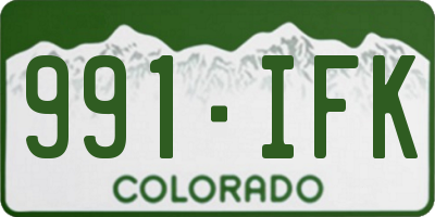 CO license plate 991IFK