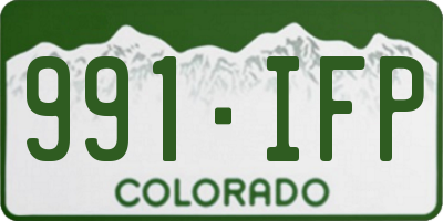 CO license plate 991IFP