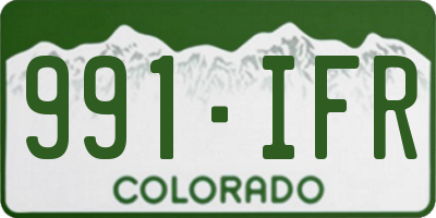 CO license plate 991IFR