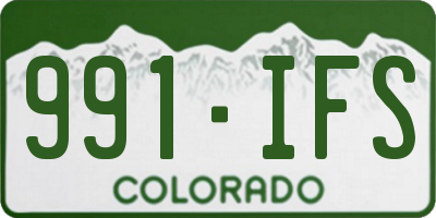 CO license plate 991IFS