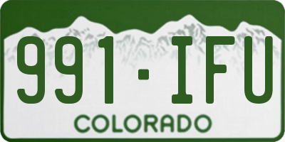 CO license plate 991IFU