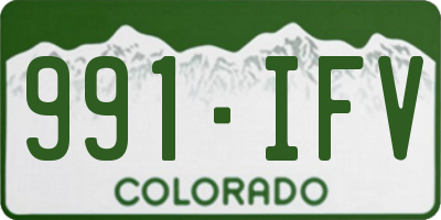 CO license plate 991IFV