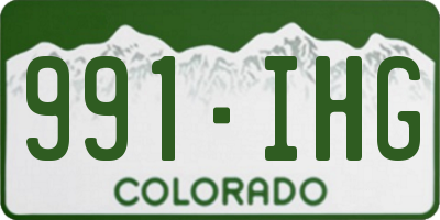 CO license plate 991IHG