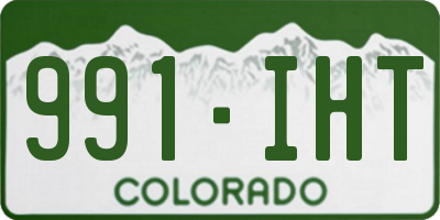 CO license plate 991IHT