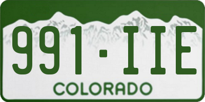 CO license plate 991IIE