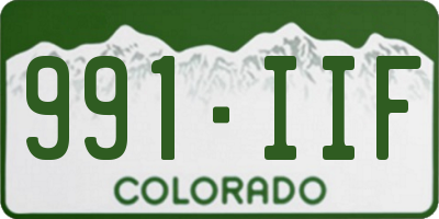 CO license plate 991IIF
