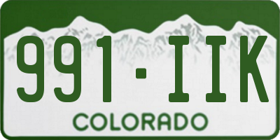 CO license plate 991IIK