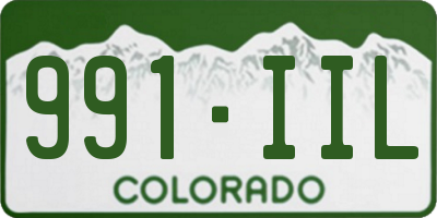CO license plate 991IIL