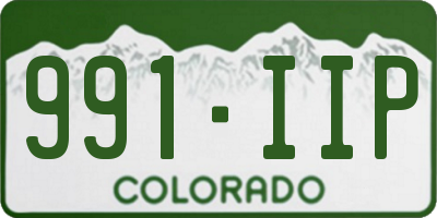 CO license plate 991IIP