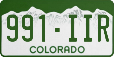 CO license plate 991IIR