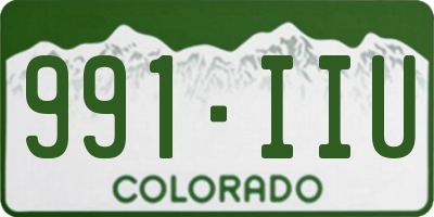 CO license plate 991IIU