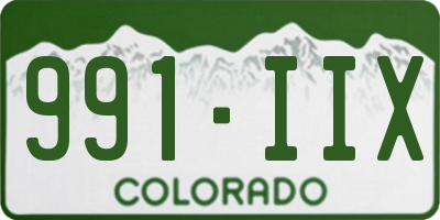 CO license plate 991IIX
