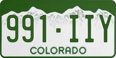 CO license plate 991IIY