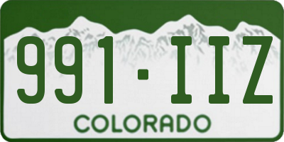 CO license plate 991IIZ