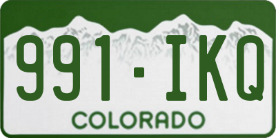 CO license plate 991IKQ