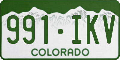 CO license plate 991IKV