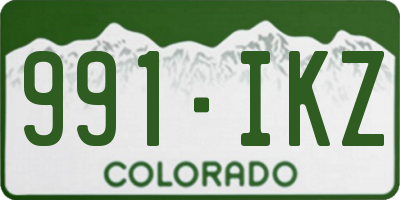 CO license plate 991IKZ