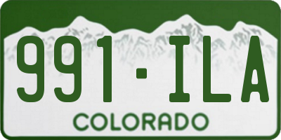 CO license plate 991ILA