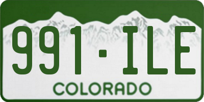 CO license plate 991ILE