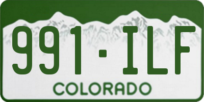 CO license plate 991ILF