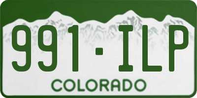 CO license plate 991ILP