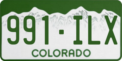 CO license plate 991ILX