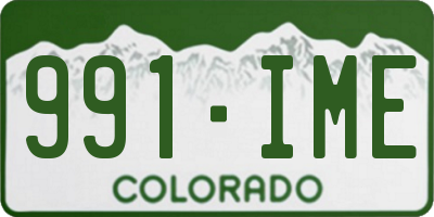 CO license plate 991IME