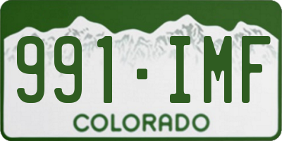 CO license plate 991IMF