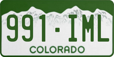 CO license plate 991IML