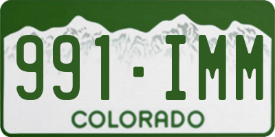 CO license plate 991IMM