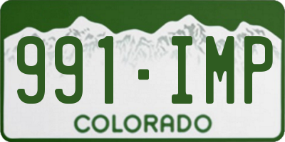 CO license plate 991IMP