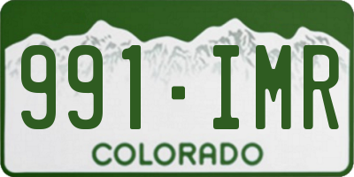 CO license plate 991IMR