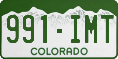 CO license plate 991IMT