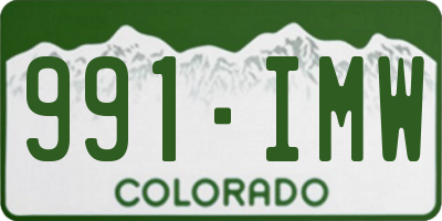 CO license plate 991IMW