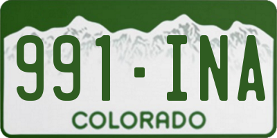 CO license plate 991INA