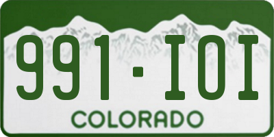 CO license plate 991IOI