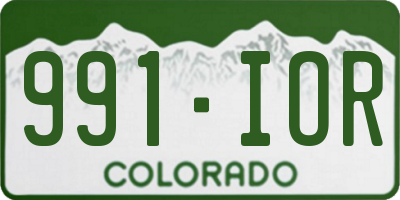 CO license plate 991IOR
