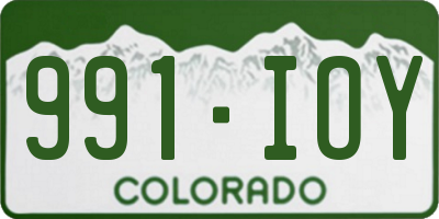 CO license plate 991IOY