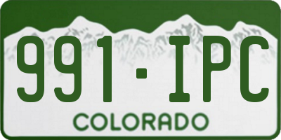CO license plate 991IPC