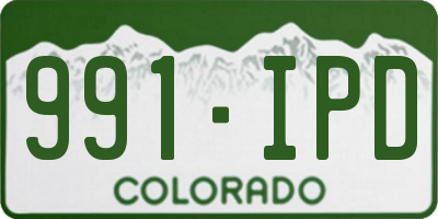 CO license plate 991IPD