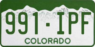 CO license plate 991IPF