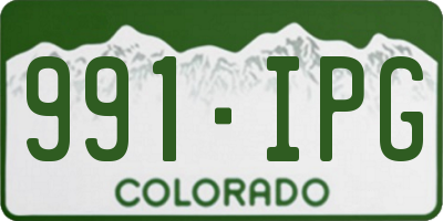 CO license plate 991IPG