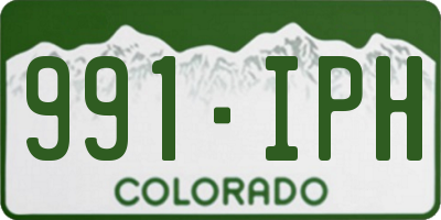 CO license plate 991IPH