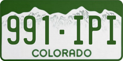 CO license plate 991IPI