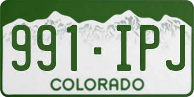 CO license plate 991IPJ