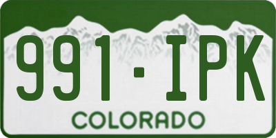 CO license plate 991IPK